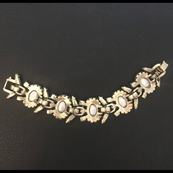 Rare Bassett Vintage Smokie Blue Crystal Bracelet - Picture 7 of 7